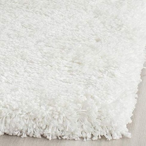 سجادة SAFAVIEH California Shag Collection - 2'3" x 5'، بيضاء، غير قابلة للتساقط وسهلة العناية، سميكة 2 بوصة مثالية للمناطق ذات حركة المرور العالية في المدخل، غرفة المعيشة، غرفة النوم (SG151-1010) in Saudi Arabia