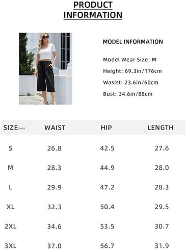 WROLEM Women Capri Yoga Pants Drawstring 701 Pants for Summer in Saudi Arabia