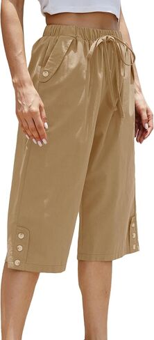WROLEM Women Capri Yoga Pants Drawstring 701 Pants for Summer in Saudi Arabia