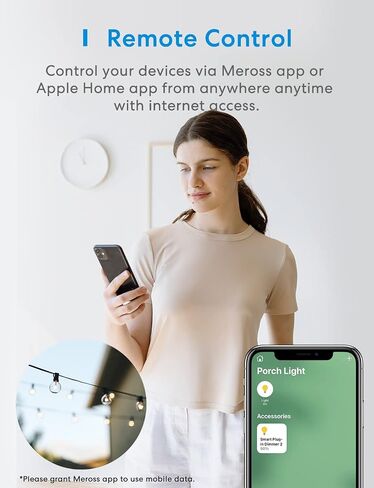 meross Outdoor Smart Plug, Outdoor Wi-Fi Outlet with 3 Independent Sockets Compatible with Apple Homekit, Alexa and SmartThings, Voice & Remote Control, Timer, 2.4 GHz only in Saudi Arabia