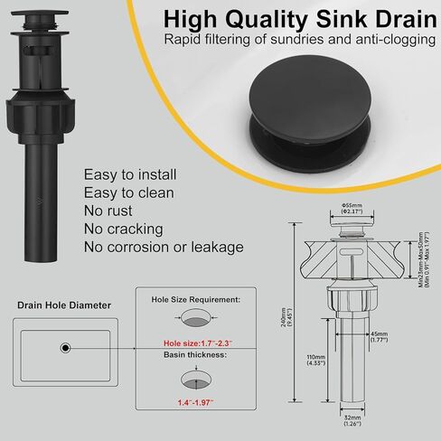 BESy حوض الحمام الأسود Facuet 4 بوصة صنبور الحمام المركزي مع استنزاف المنبثقة ماتي صنبور الحمام الأسود 2 مقابض 3 فتحات مع خراطيم إمدادات cuPC، شنت سطح السفينة in Kuwait