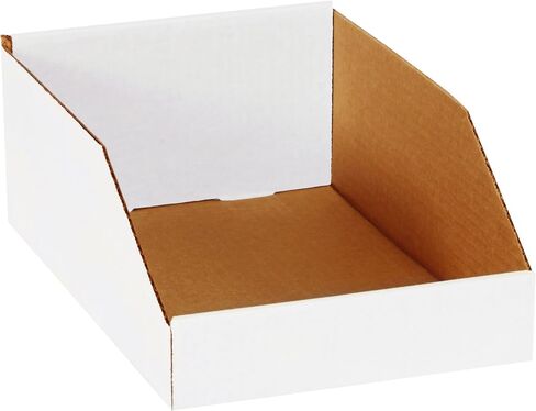 BFBINMT812 Open Top Bin Boxes, 8" x 12" x 4 1/2", White (Pack of 50) in Saudi Arabia