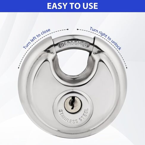 Storage Locker Lock Disc Padlock Disc Locks Storage Locks Waterproof Locks for Outdoor Keyed Padlock Storage Locker with 3 Keys Lock Rustproof Storage Lock for Warehouse Locker Sheds Garage in Saudi Arabia