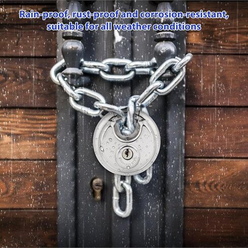 Storage Locker Lock Disc Padlock Disc Locks Storage Locks Waterproof Locks for Outdoor Keyed Padlock Storage Locker with 3 Keys Lock Rustproof Storage Lock for Warehouse Locker Sheds Garage in Saudi Arabia