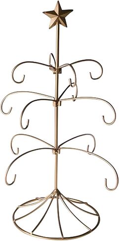 SIGNALS Christmas Tree Ornament Stand - Bride's Traditional Metal Ornament Display Tree Stand Holder - 18 Inch Table Top Christmas Tree Stand Holds 12 Ornaments in Kuwait