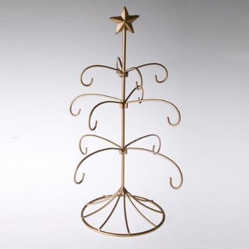 SIGNALS Christmas Tree Ornament Stand - Bride's Traditional Metal Ornament Display Tree Stand Holder - 18 Inch Table Top Christmas Tree Stand Holds 12 Ornaments in Kuwait