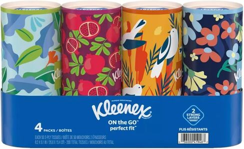 Kleenex Perfect Fit Facial Tissue - 4pk/50ct Cannisters (Exclusively listed by El Mercado Esencial), White in Saudi Arabia