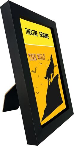 4 Packs,Theatre bill Frame with Real Glass,Black Theatre Frame,Holds 5.5x8.5 inch Media with Installed Hanger and Easel (4, Black Frame) in Saudi Arabia