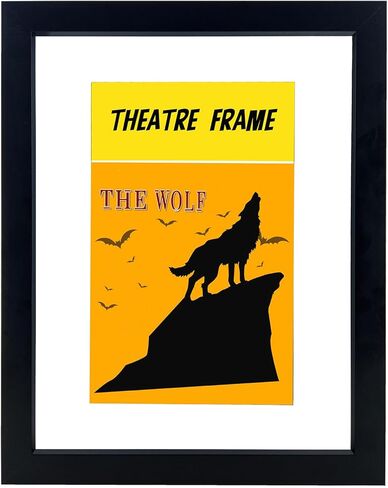 4 Packs,Theatre bill Frame with Real Glass,Black Theatre Frame,Holds 5.5x8.5 inch Media with Installed Hanger and Easel (4, Black Frame) in Saudi Arabia