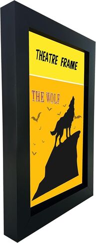 4 Packs,Theatre bill Frame with Real Glass,Black Theatre Frame,Holds 5.5x8.5 inch Media with Installed Hanger and Easel (4, Black Frame) in Saudi Arabia