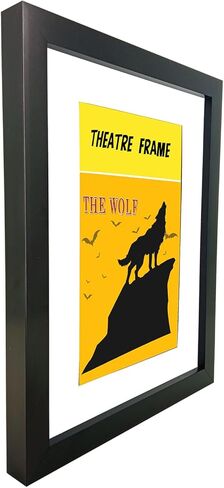4 Packs,Theatre bill Frame with Real Glass,Black Theatre Frame,Holds 5.5x8.5 inch Media with Installed Hanger and Easel (4, Black Frame) in Saudi Arabia