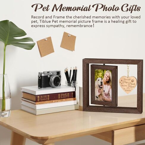 Pet Memorial Gifts for Dogs Cats Dog Memorial Gifts for Loss of Dog Cat - Loss of Dog Sympathy Gift Pet Loss Gifts Rotating Picture Frame for 4x6 Photos, Dog Bereavement Remembrance Condolence Gifts in Saudi Arabia
