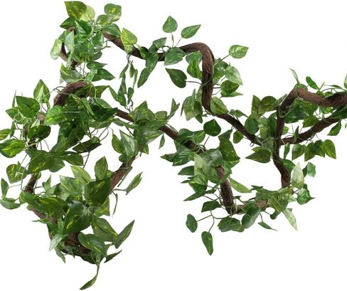 GTIDEA Fake Vines, 12 Pack 84 Feet Artificial Hanging Plants Silk Green Leaf Garlands Home Office Garden Outdoor Wall Greenery Cover Jungle Party Decoration in Saudi Arabia
