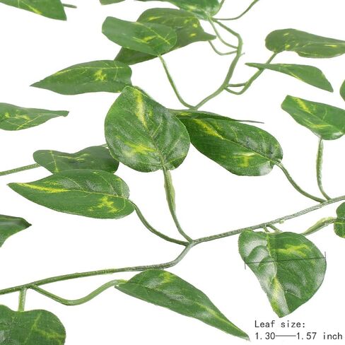 GTIDEA Fake Vines, 12 Pack 84 Feet Artificial Hanging Plants Silk Green Leaf Garlands Home Office Garden Outdoor Wall Greenery Cover Jungle Party Decoration in Saudi Arabia