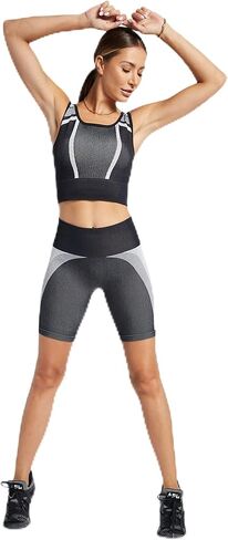 KORAL Women's Muriel Seamless Shorts, Black/White, S in Saudi Arabia
