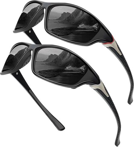 نظارات شمسية مستقطبة من KLAIYADI للرجال والنساء، نظارات شمسية رياضية مع حماية من الأشعة فوق البنفسجية للاستخدام في الهواء الطلق in Kuwait