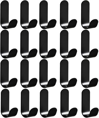 Adhesive Hooks, Kitchen Hooks,Wall Hooks Heavy Duty Stainless Steel Wall Hooks Adhesive for Hanging Jackets,Coat, Bag, Party Light Strip , Kitchenware, Bathrobes, Bath Towels (20 PCS,Silver) in Saudi Arabia