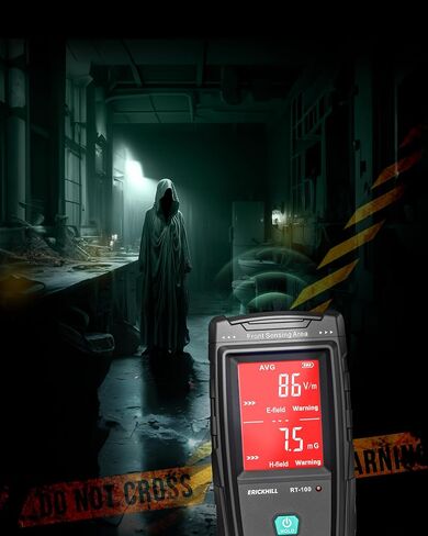كاشف ERICKHILL EMF، كاشف إشعاع المجال الكهرومغناطيسي الرقمي القابل لإعادة الشحن، جهاز قياس EMF رقمي LCD محمول باليد، جهاز اختبار رائع لفحص EMF المنزلي، المكتب، صيد الأشباح (RF غير متضمن) in Kuwait