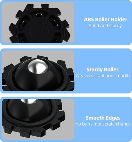 24Pcs Self Adhesive Caster Wheels DIY Connected Small Appliance Rollers for Kitchen, 360°Rotation Mini Casters Stainless Steel Rollers, Universal Swivel Wheels for Coffee Maker Storage Box Bins Black in Kuwait