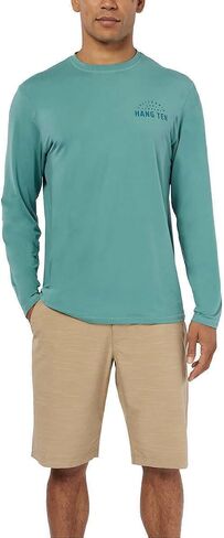 Hang Ten Men's Rashguards - Switchfoot in Green, X-Large in Saudi Arabia