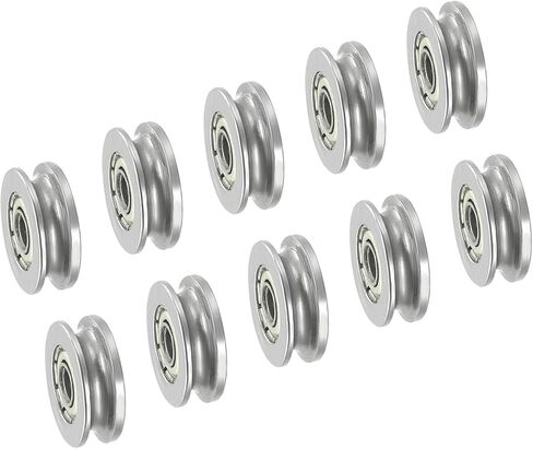 PATIKIL V-Groove Bearing، 20 حزمة 3x12x4mm V Groove Guide Pulley الكربون الصلب مختومة الكرات السكك الحديدية تحمل عجلة لنظام حركة بطانة المسار in Saudi Arabia