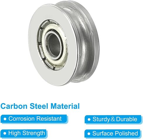 PATIKIL V-Groove Bearing، 20 حزمة 3x12x4mm V Groove Guide Pulley الكربون الصلب مختومة الكرات السكك الحديدية تحمل عجلة لنظام حركة بطانة المسار in Saudi Arabia