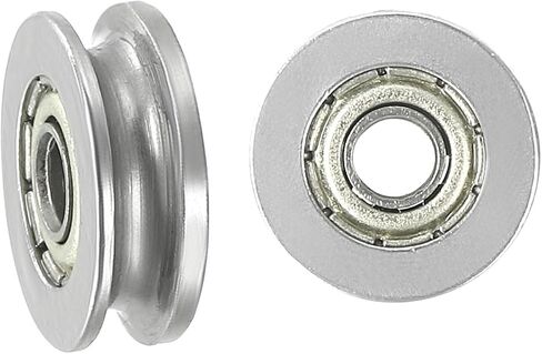 PATIKIL V-Groove Bearing، 20 حزمة 3x12x4mm V Groove Guide Pulley الكربون الصلب مختومة الكرات السكك الحديدية تحمل عجلة لنظام حركة بطانة المسار in Saudi Arabia