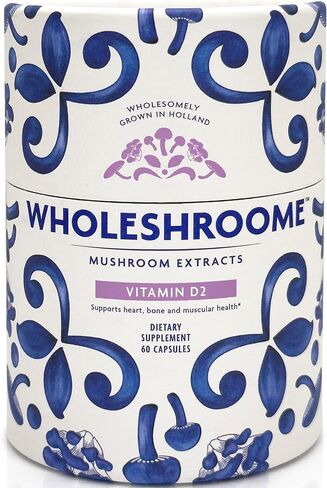 Vitamin D2 | Premium European Mushroom Supplement | High Potency (3600 IU) of Organic Whole Food Vitamin D from Mushrooms | Supports Immune, Bone Health Energy and Mood in Saudi Arabia