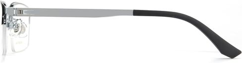 Cyxus Titanium Frame Glasses for Men Semi Rim Eyewear Square Clear Lens Glasses Interchangable in Saudi Arabia