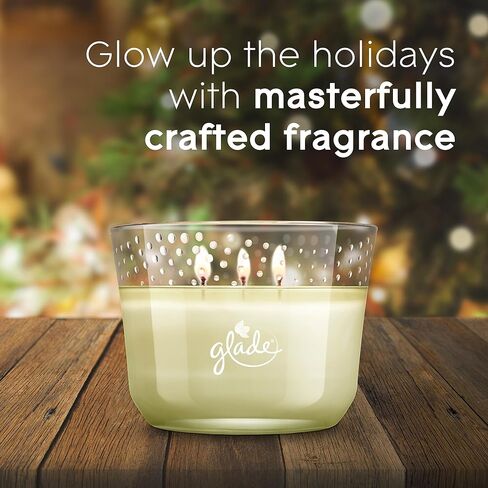 جليد كاندل فيرست فروست، شمعة عطرية مملوءة بالزيوت العطرية، شمعة معطرة للهواء، رائحة إصدار محدود، شمعة 3 فتيل، 6.8 أونصة، 3 قطع in Kuwait