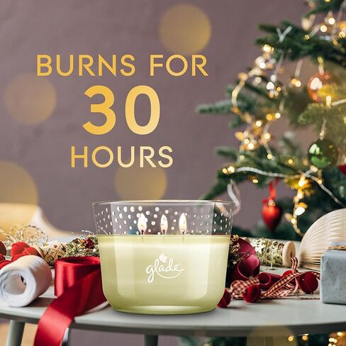 جليد كاندل فيرست فروست، شمعة عطرية مملوءة بالزيوت العطرية، شمعة معطرة للهواء، رائحة إصدار محدود، شمعة 3 فتيل، 6.8 أونصة، 3 قطع in Kuwait