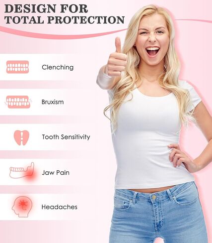 Mouth Guard for Grinding Teeth at Night,Mouth Guard for Sleeping, Mouthguards for Grinding of Teeth, Night Guards for Teeth Grinding- with 2 x 5X Mirror Mouth Guard Case (4 Pack/2 Size) in Kuwait