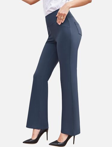 Houmous Women's Bootcut Dress Yoga Pants with Pockets High Waist Stretch Casual Pull On Work Pants for Office Business in Saudi Arabia