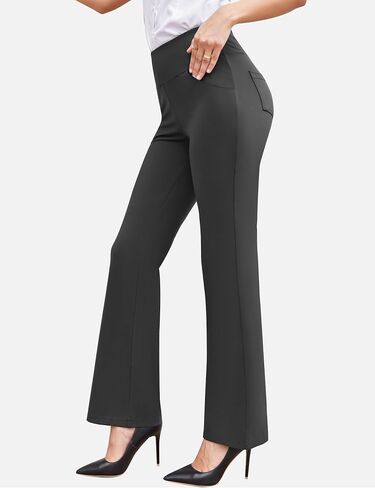 Houmous Women's Bootcut Dress Yoga Pants with Pockets High Waist Stretch Casual Pull On Work Pants for Office Business in Saudi Arabia