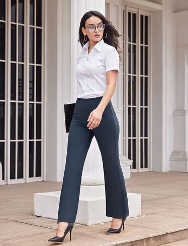 Houmous Women's Bootcut Dress Yoga Pants with Pockets High Waist Stretch Casual Pull On Work Pants for Office Business in Saudi Arabia