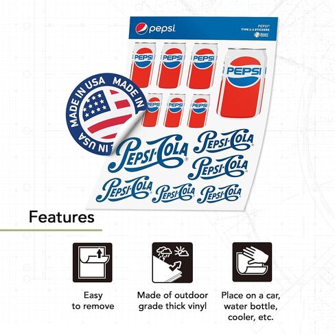 Desert Cactus Pepsi Stickers Vinyl Decal Laptop Water Bottle Car Scrapbook (Type 1-1) in Saudi Arabia