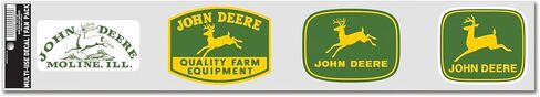مجموعة من 4 ملصقات WinCraft John Deere متعددة الاستخدام بشعار عتيق مقاس 3X17 in Saudi Arabia