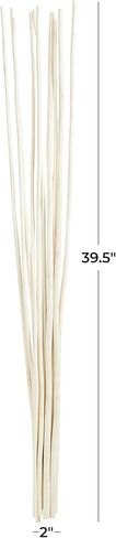 Deco 79 Jute Tall Sticks Natural Foliage, 2" x 2" x 40", White in Saudi Arabia