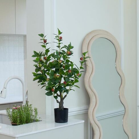 2.6FT（31“） Simulation Artificial Camellia Fruit Tree Artificial Plant Pruning Shrub Simulation Flower Office Home Decoration in Kuwait