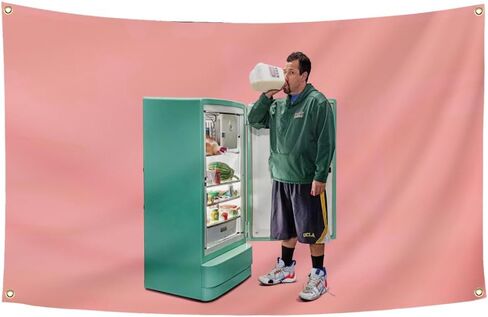 ساندلر الوردي مضحك العلم 3x5 قدم مضحك ميمي نسيج للكلية غرفة النوم فراط غرفة معيشة الرجال كهف جدار العلم in Kuwait