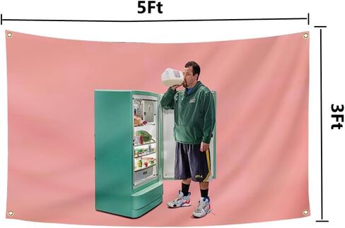 ساندلر الوردي مضحك العلم 3x5 قدم مضحك ميمي نسيج للكلية غرفة النوم فراط غرفة معيشة الرجال كهف جدار العلم in Kuwait