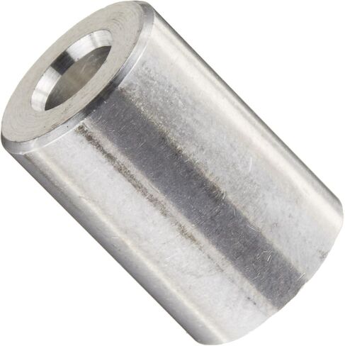 Small Parts 370908RSA Round Spacer, Aluminum, Plain Finish, #8 Screw Size, 3/8" OD, 0.166" ID, 9/16" Length (Pack of 10) in Saudi Arabia