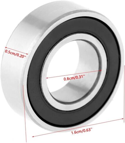 10 قطعة 688 2RS المطاط مختومة الكرات الأخدود العميق 8x16x5 مللي متر 688rs الكرة تحمل 8x5x2.5 688 تحمل 2 إجمالي 10 قطع من الدب المصغر in Saudi Arabia