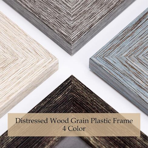 مجموعة إطارات صور مقاس 4x6 مكونة من 4، إطارات صور ريفية مقاس 4 × 6 لصور مقاس 4 × 6 بوصة لملصقات الحائط وسطح الطاولة، 4 ألوان in Saudi Arabia