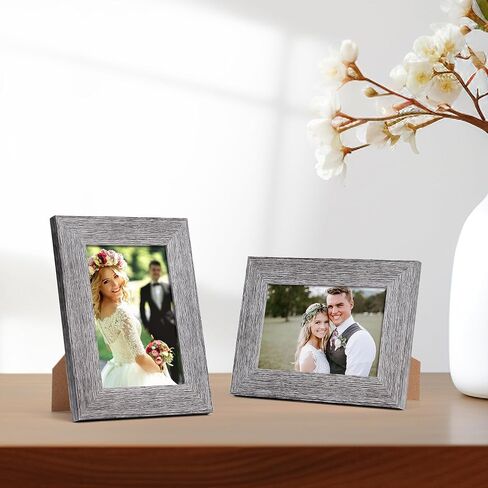مجموعة إطارات صور مقاس 4x6 مكونة من 4، إطارات صور ريفية مقاس 4 × 6 لصور مقاس 4 × 6 بوصة لملصقات الحائط وسطح الطاولة، 4 ألوان in Saudi Arabia