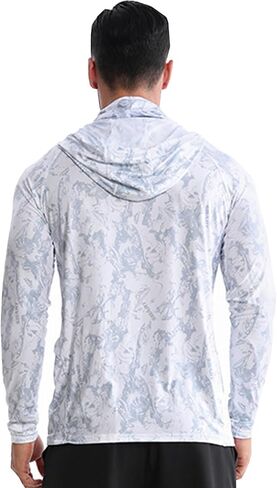 SANGTREE Men's Sun Protection Hoodie Shirt UPF 50+ Long Sleeve UV SPF Fishing Lightweight Shirts with Mask Rash Guard in Saudi Arabia