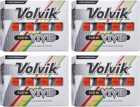 Volvik New Vivid 3-Piece High Vision Premium Matte Finish Color كرات الجولف 4 دزينة (48 كرات) حزمة هدية مجموعة in Kuwait