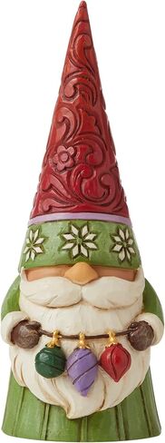 Enesco Jim Shore Heartwood Creek Christmas Gnome Holding Ornaments Figurine, 5.31 Inch, Multicolor Green in Saudi Arabia