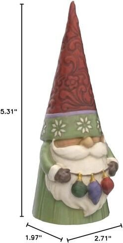 Enesco Jim Shore Heartwood Creek Christmas Gnome Holding Ornaments Figurine, 5.31 Inch, Multicolor Green in Saudi Arabia