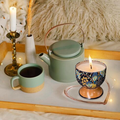 Strong Vanilla & Jasmine Scented Candles, 4oz, Gift Set of 2, Aromatherapy Candles, 100% Soy, Long Lasting, for Home Scented, Holiday Decor, Wedding, Party, for Women & Men in Saudi Arabia